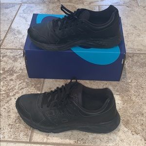 Black ASICS sneakers